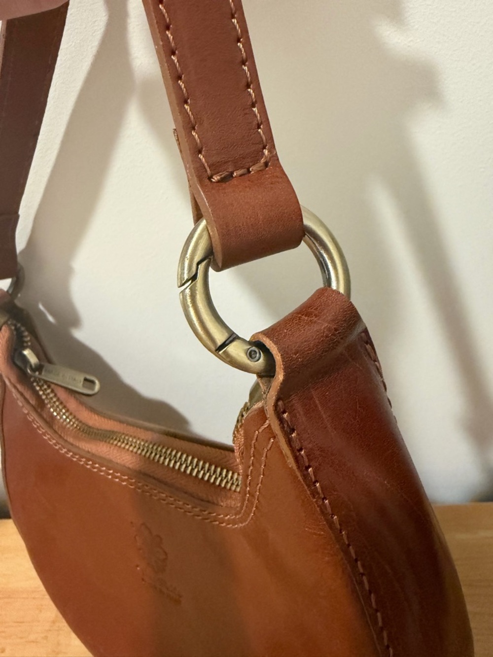 Italian Leather “Vera Pelle” Shoulder Bag – Made in Italy - Picture 3 of 5